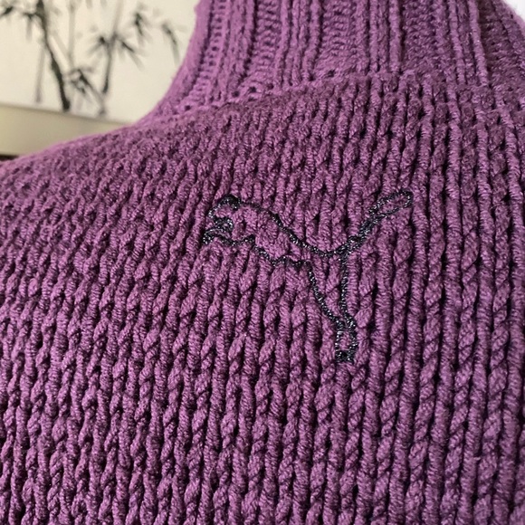 Puma Ladies one button high low cardigan sweater - Picture 5 of 6